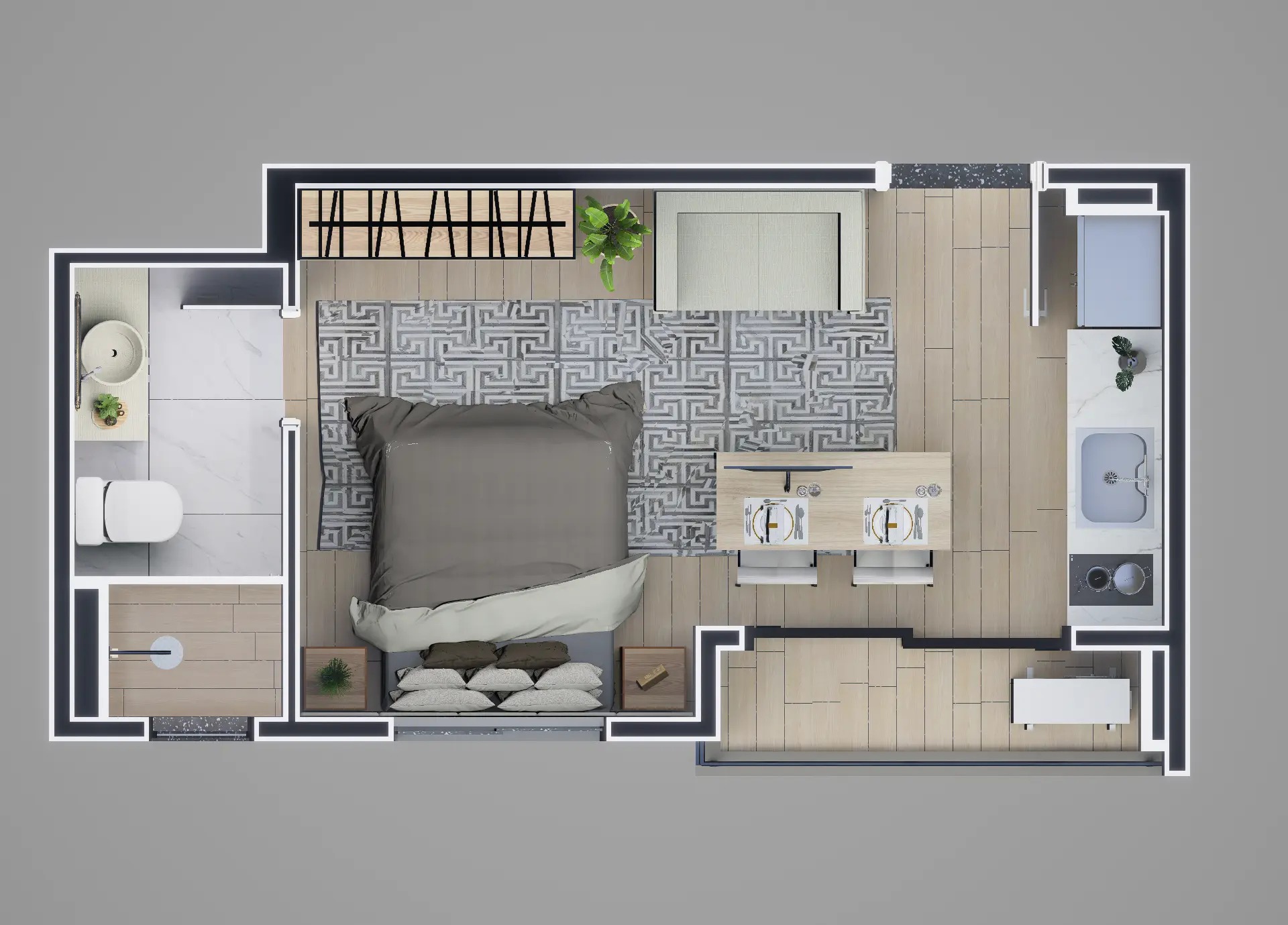 Planta 24 m²