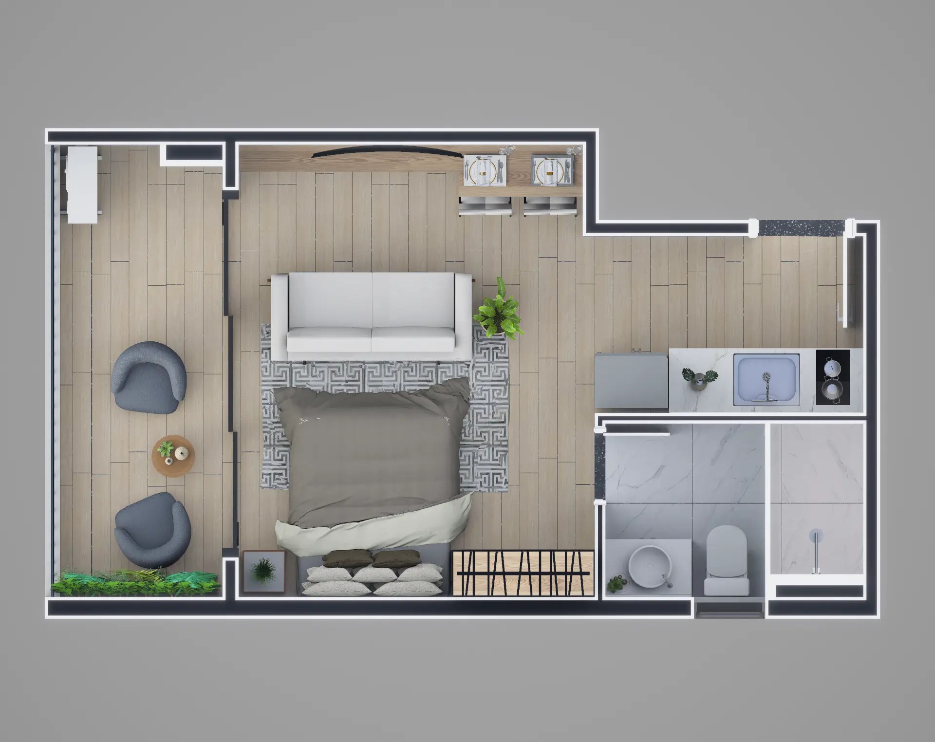 Planta 32 m²