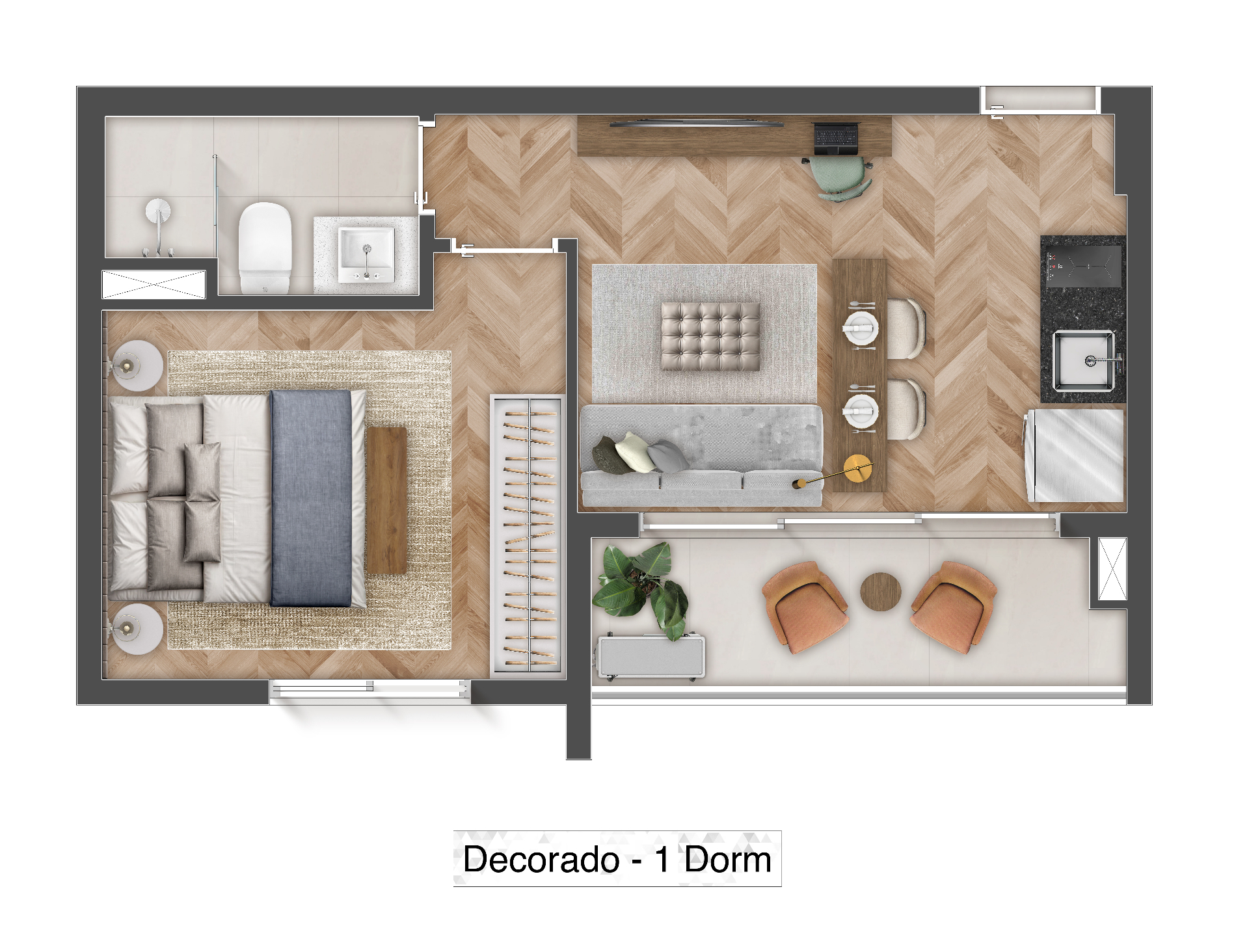 Planta 34 m²